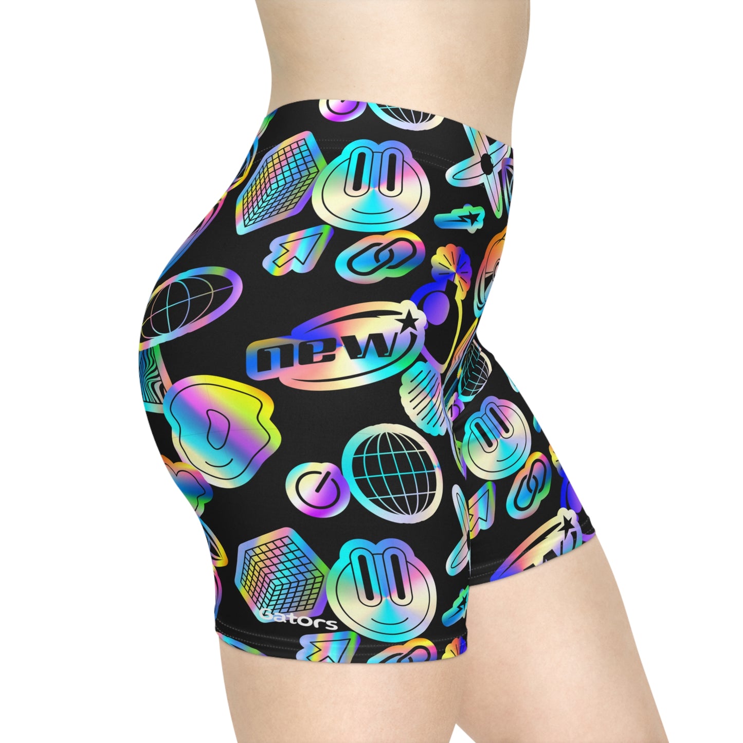 Y2K Sticker Biker Shorts
